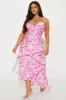 Samantha Linen Maxi Dress - White/Pink sold by Fashion Nova