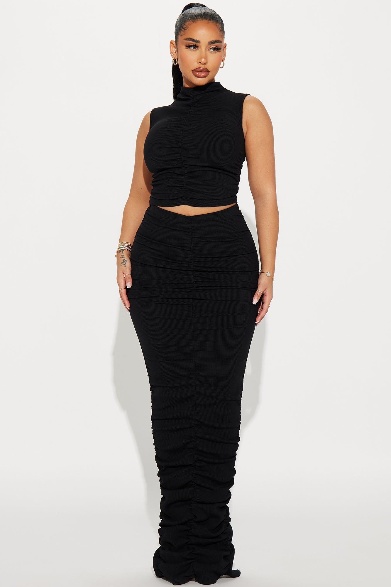 Lilian Snatched Skirt Set - Black sold by Fashion Nova