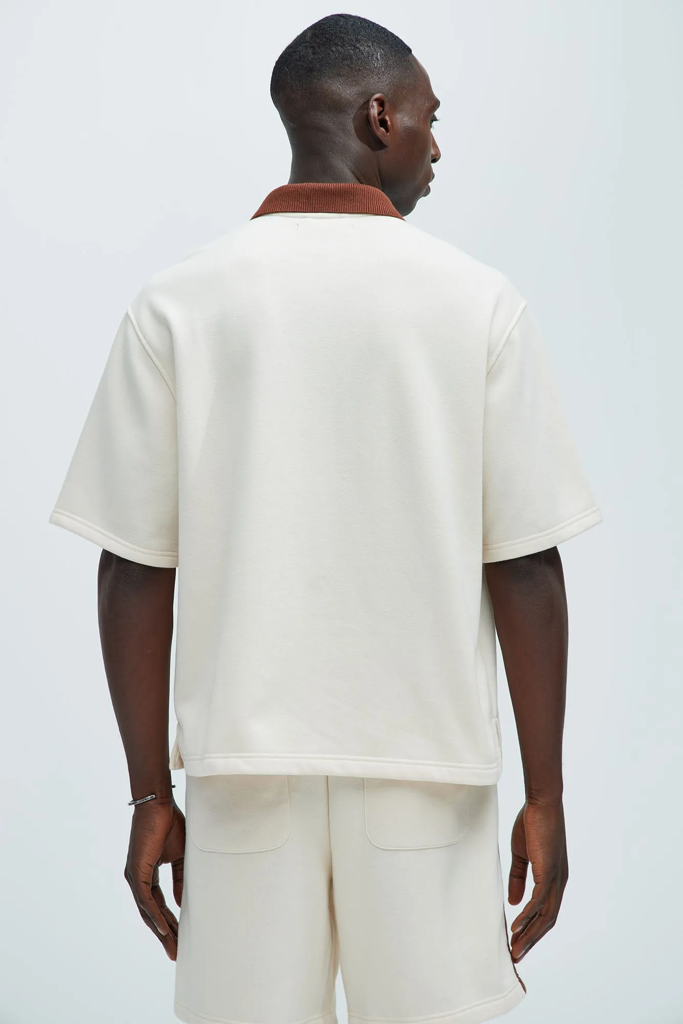 Luka Zipper Shirt - Cream/combo sold by Fashion Nova product image thumbnail 4