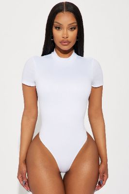 Emma Double Layered Bodysuit - White sold by Fashion Nova