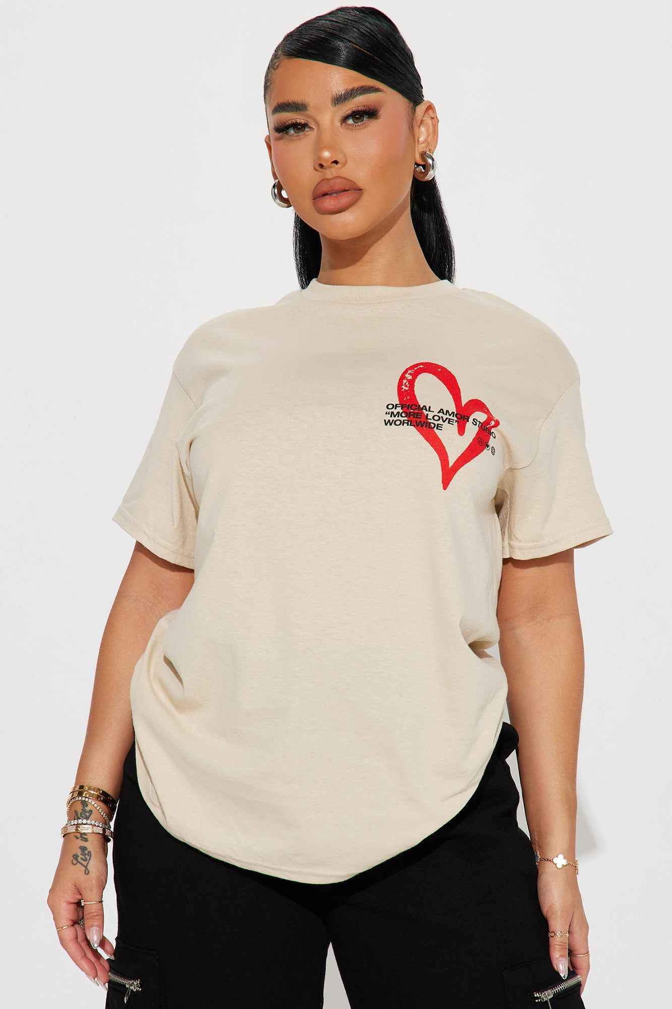 Mi Amor Graphic Tshirt - Taupe sold by Fashion Nova