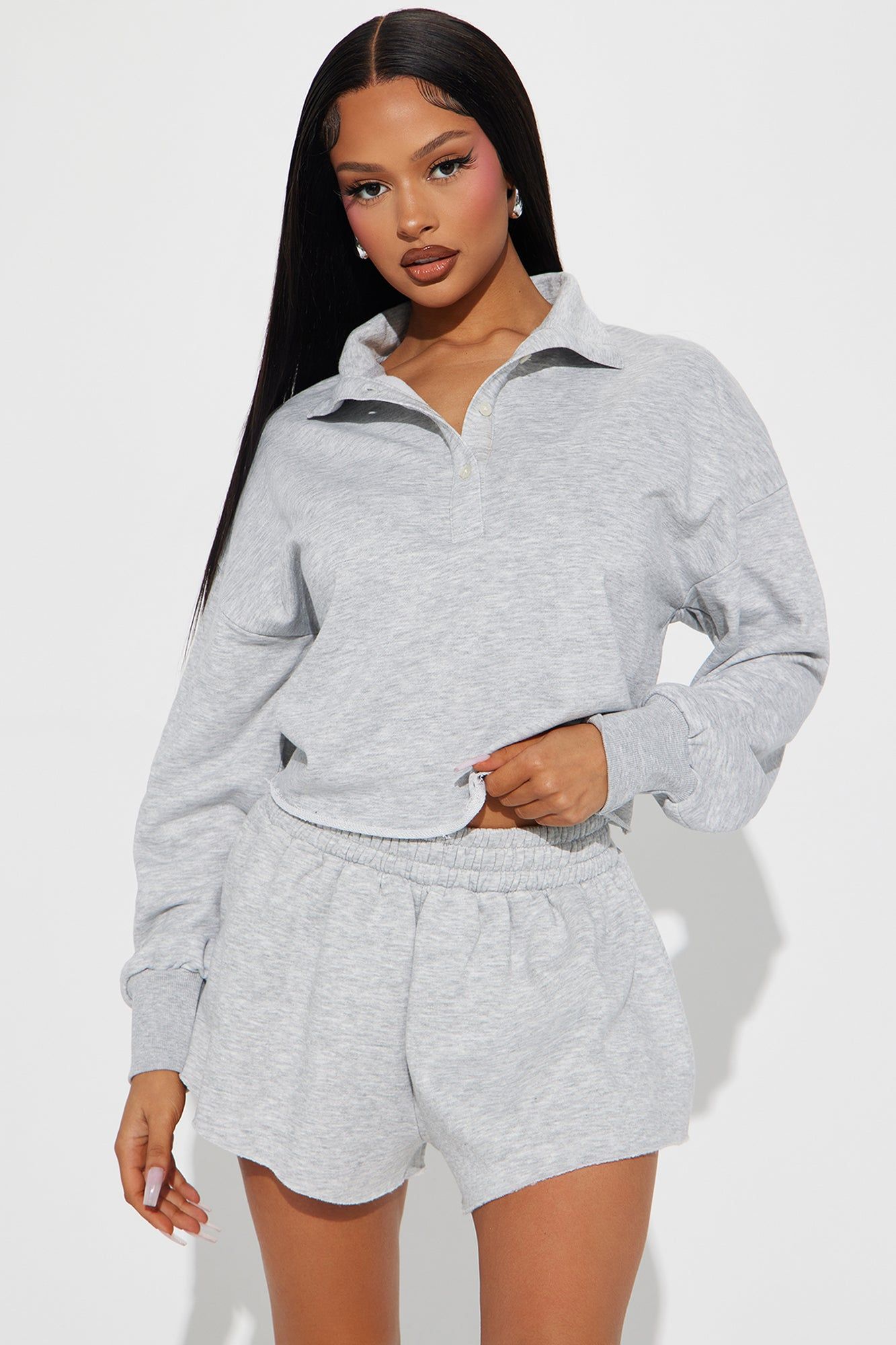 Cassidy Lounge Top - Heather Grey sold by Fashion Nova product image thumbnail 2