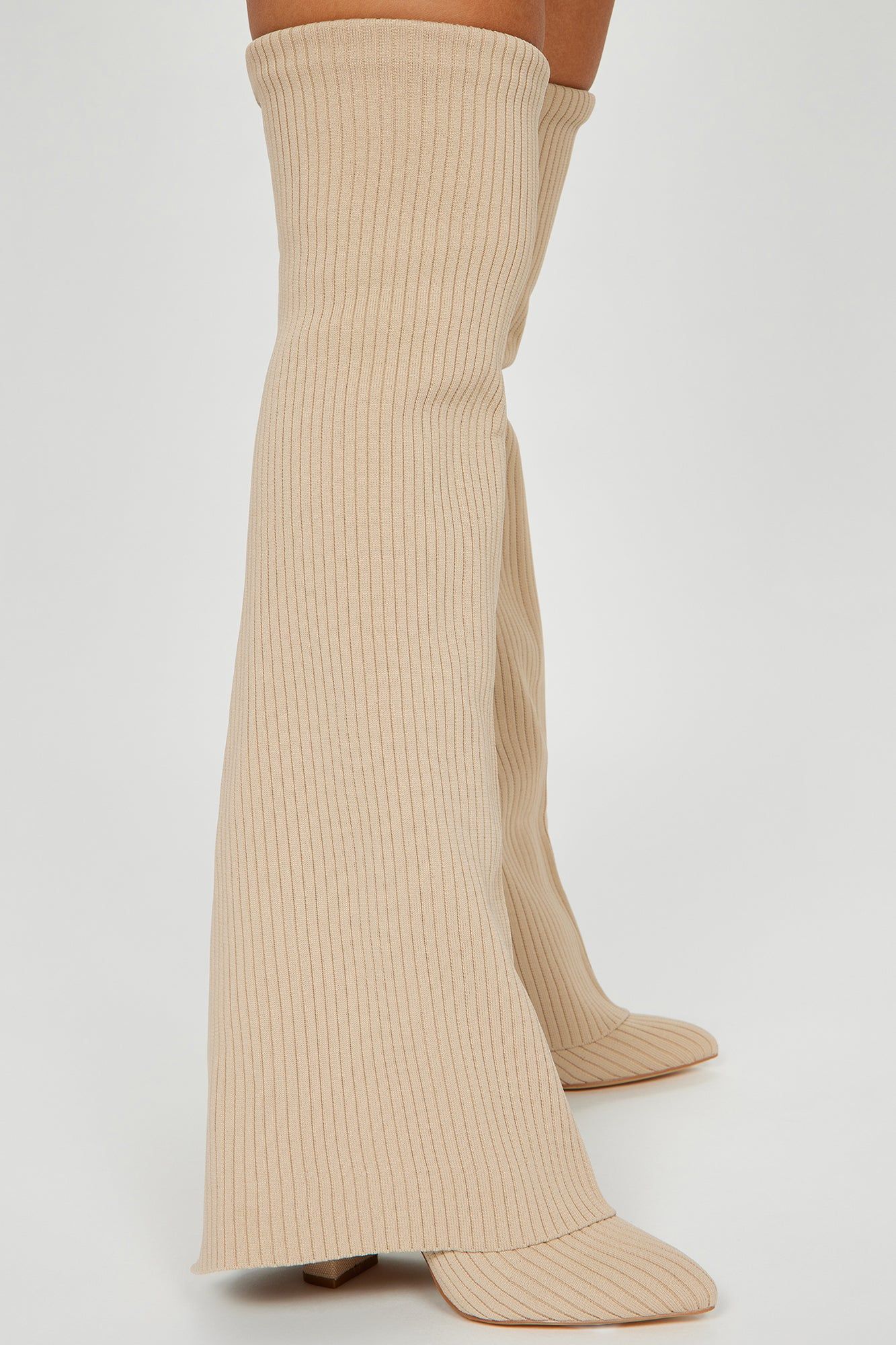 Out Of Sight Over The Knee Boots - Nude sold by Fashion Nova product image thumbnail 3