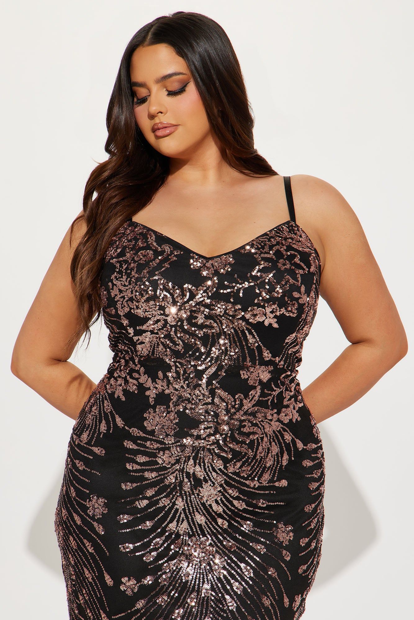 Adriana Sequin Maxi Dress - Black sold by Fashion Nova product image thumbnail 2