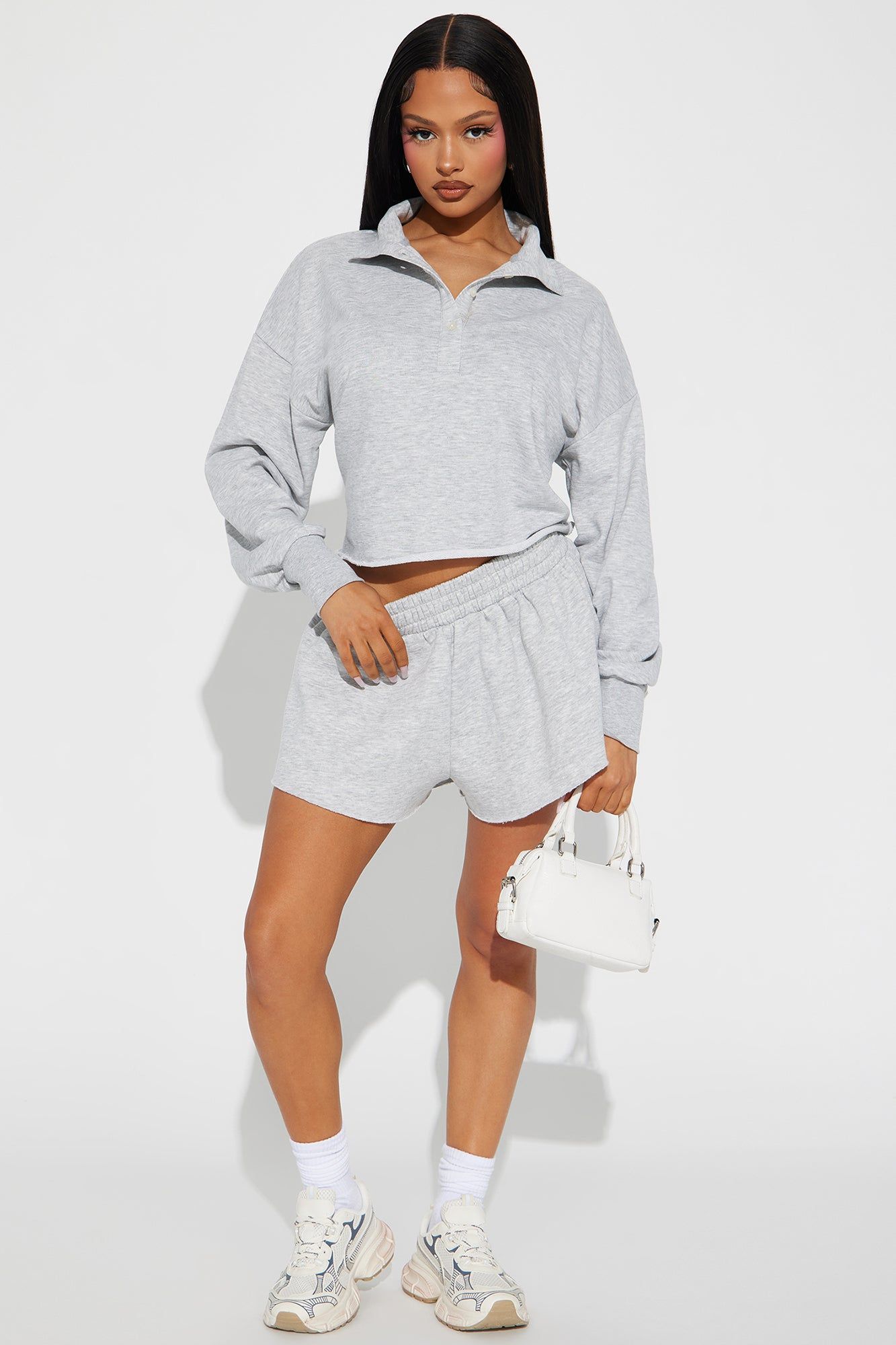 Cassidy Lounge Top - Heather Grey sold by Fashion Nova