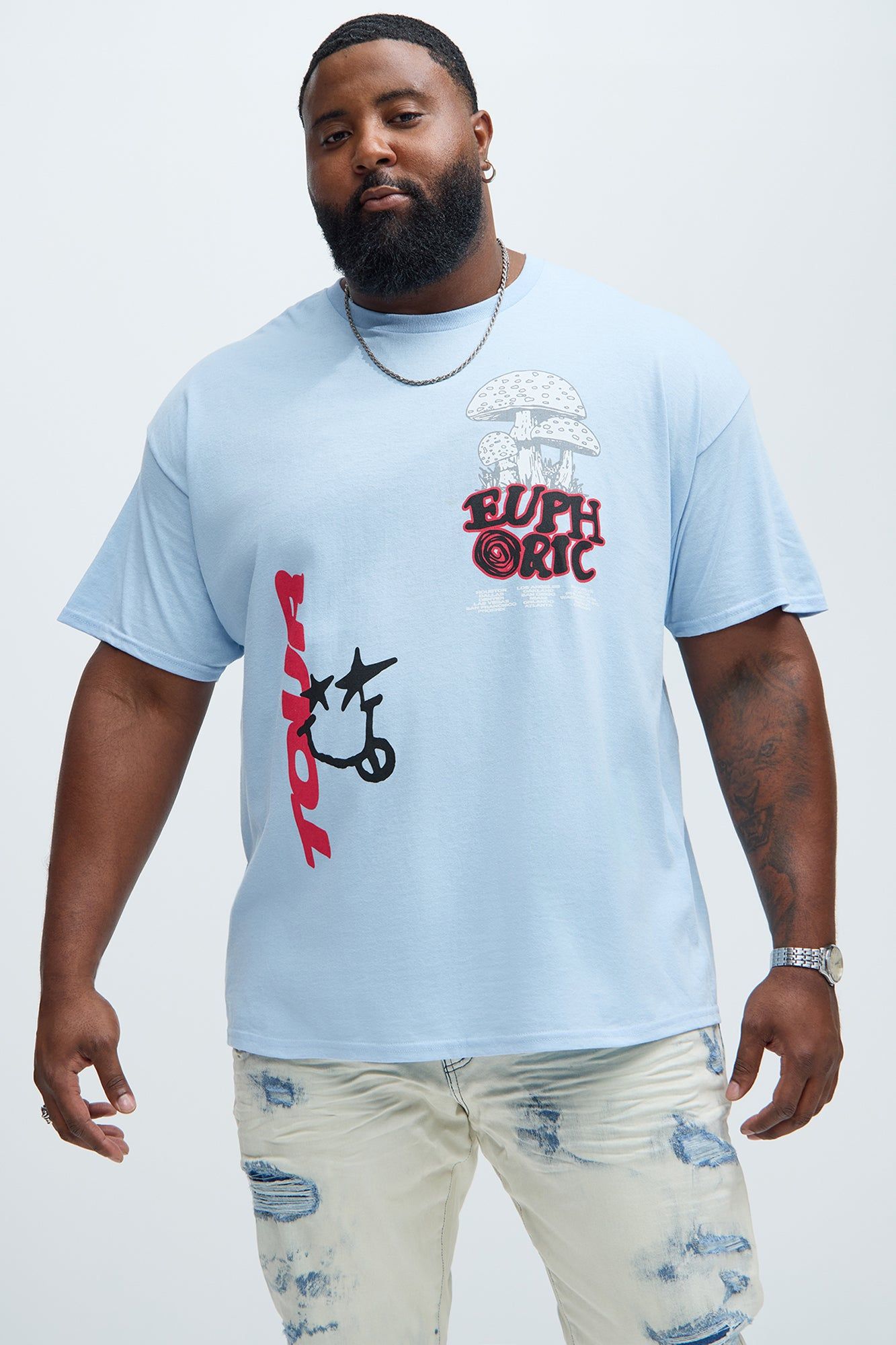 Euphoric Tour Short Sleeve Tee - Light Blue sold by Fashion Nova product image thumbnail 5