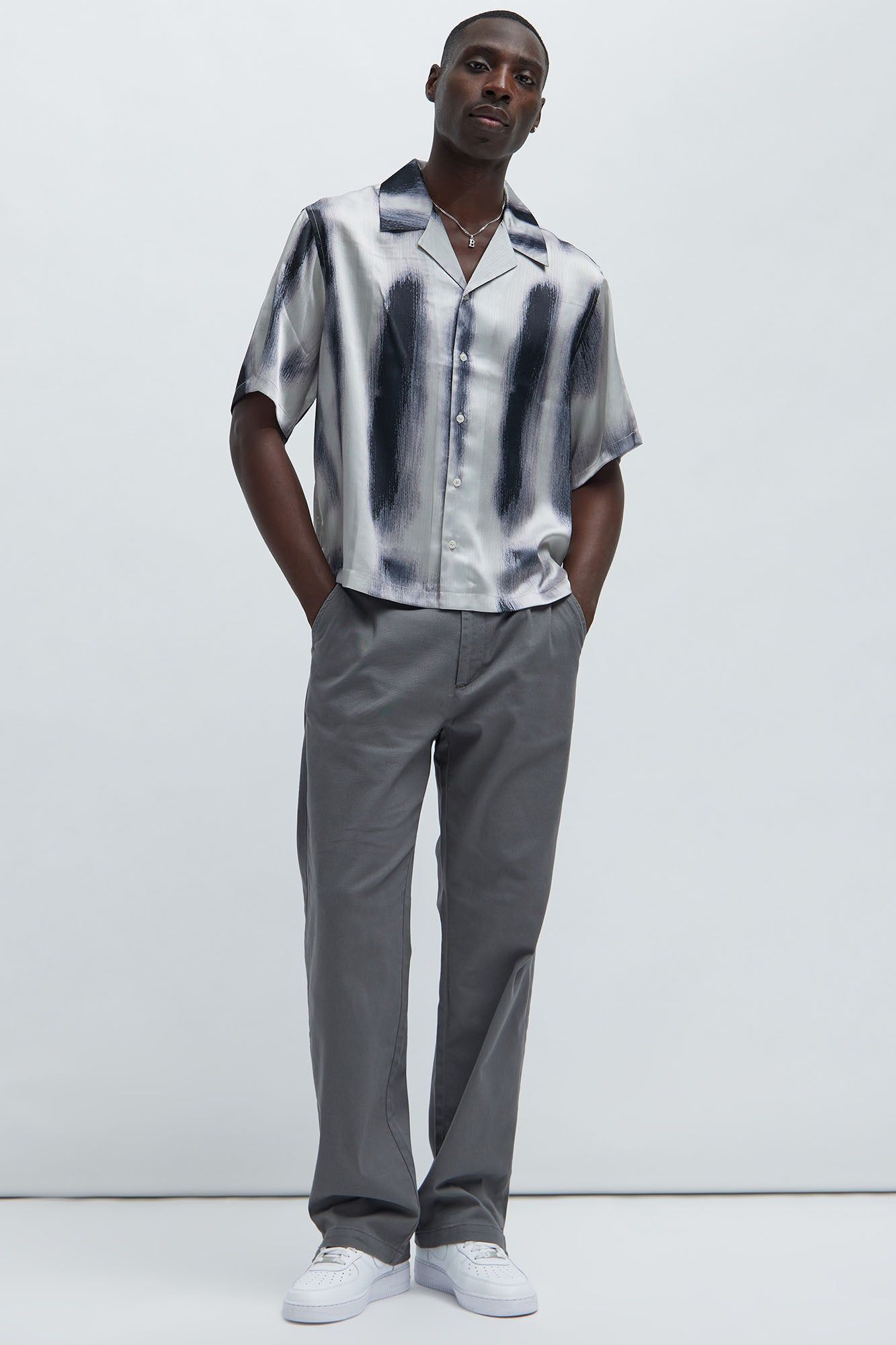 Grunge Painted Boxy Shirt - Cream/combo sold by Fashion Nova product image thumbnail 2