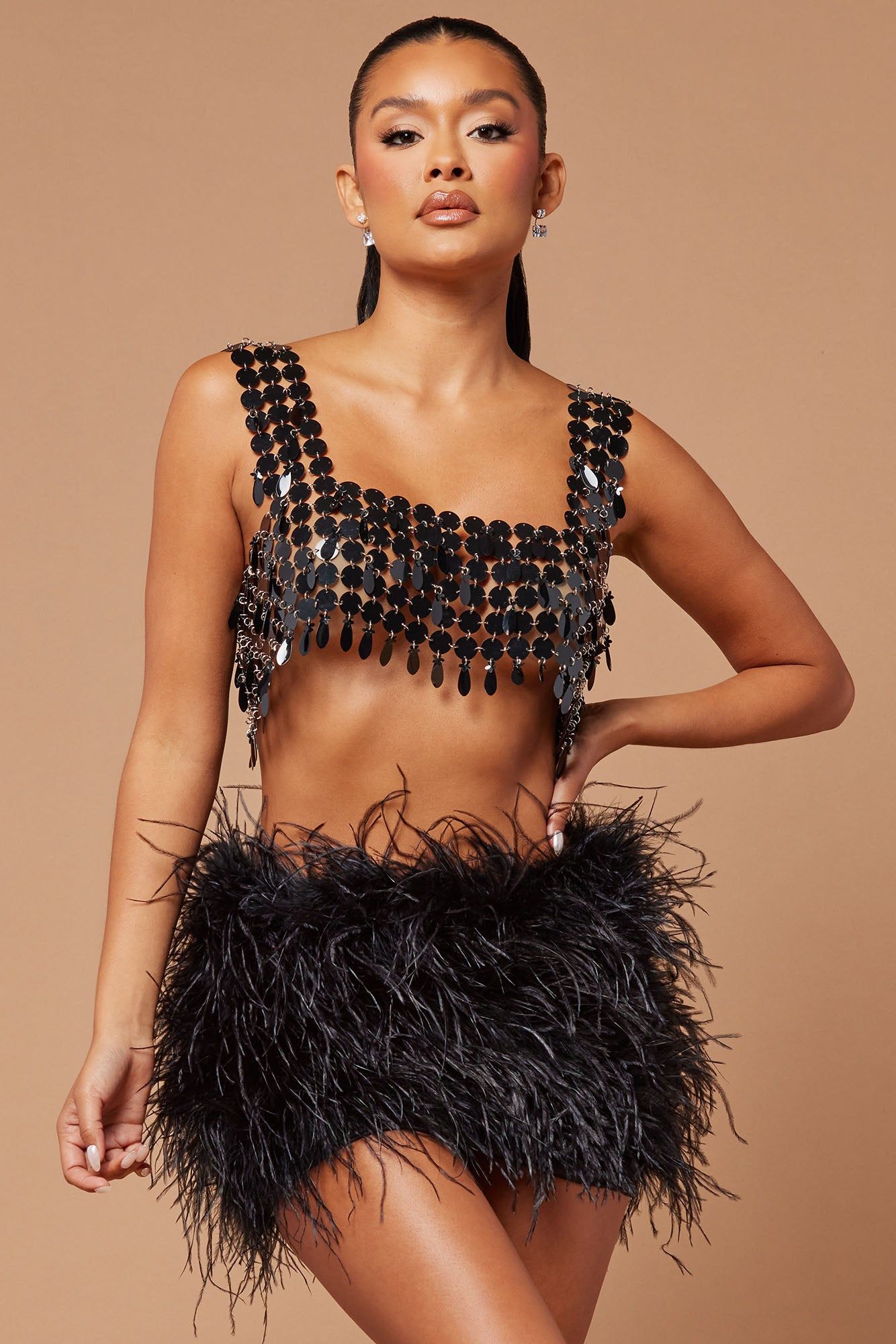 Harlow Payette Crop Top - Black sold by Fashion Nova