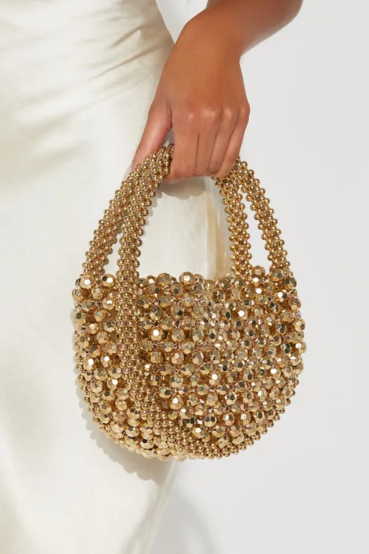 Golden Disco Doll Handbag - Gold sold by Fashion Nova