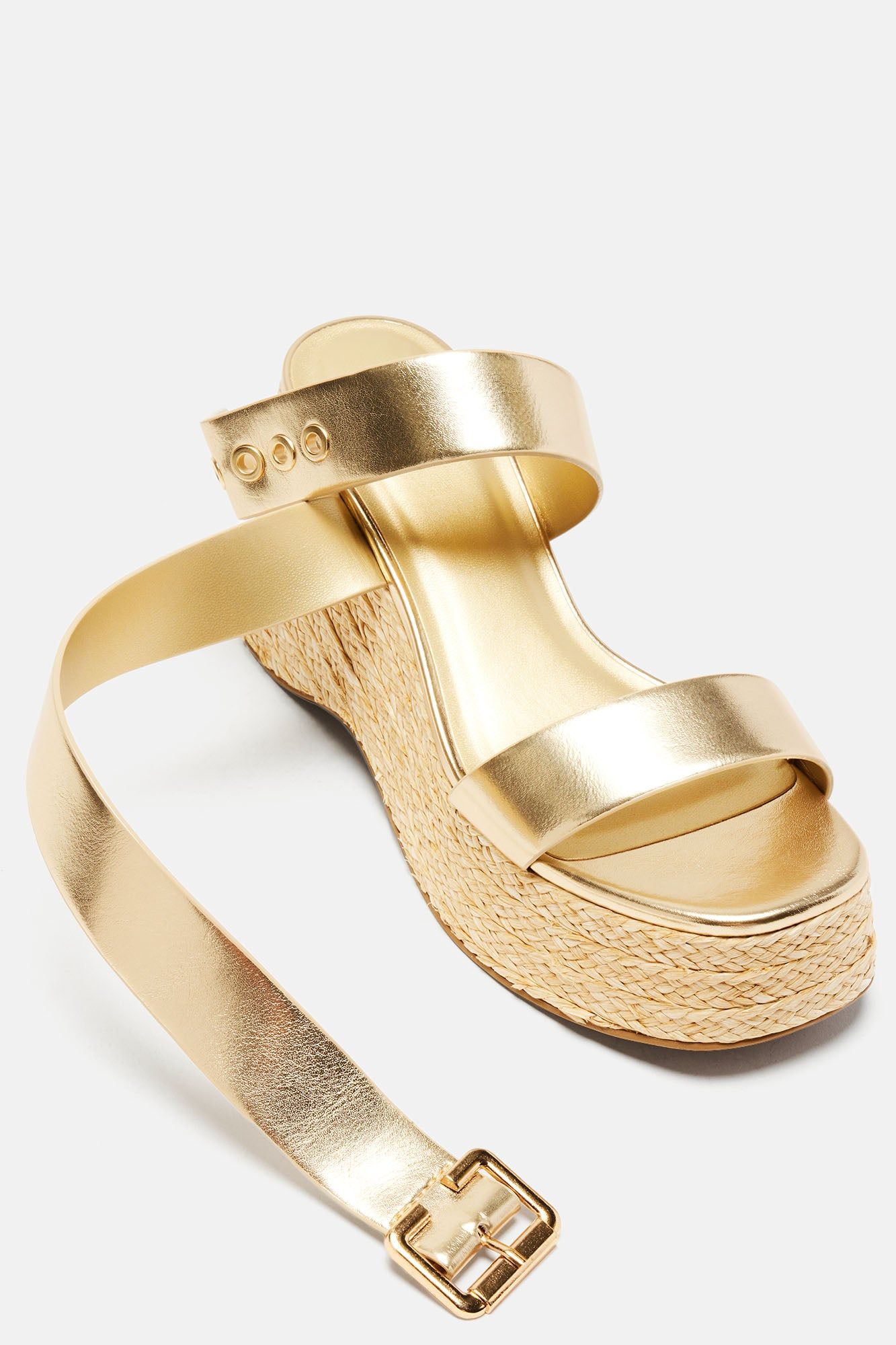 Lainey Platform Wedges - Gold sold by Fashion Nova product image thumbnail 5