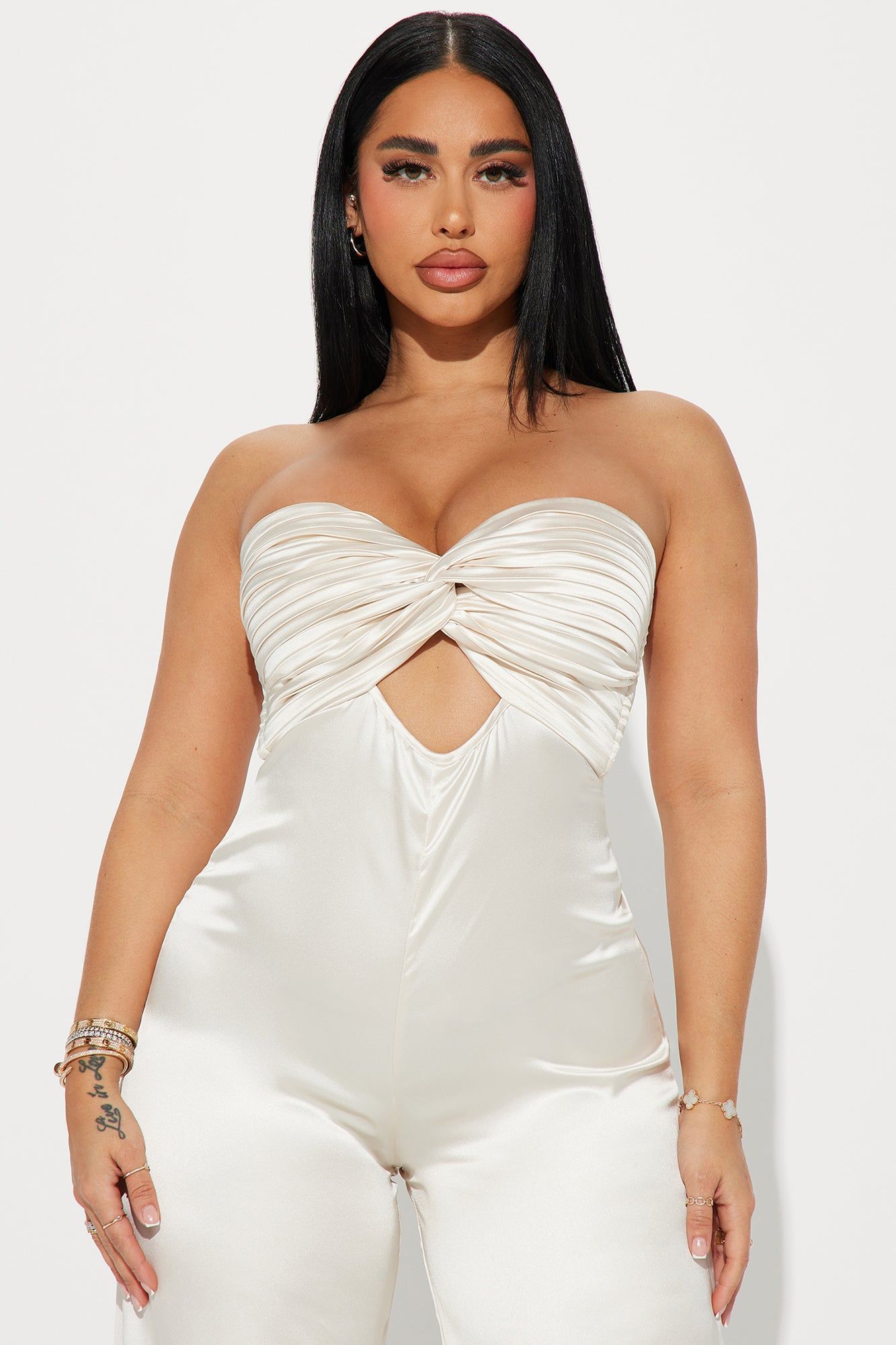 All That Shines Satin Jumpsuit - Off White sold by Fashion Nova product image thumbnail 2
