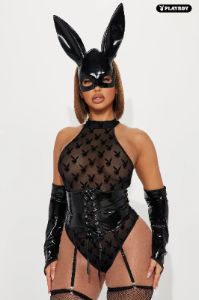 Playboy After Hours Bunny 3 Piece Costume Set - Black sold by Fashion Nova