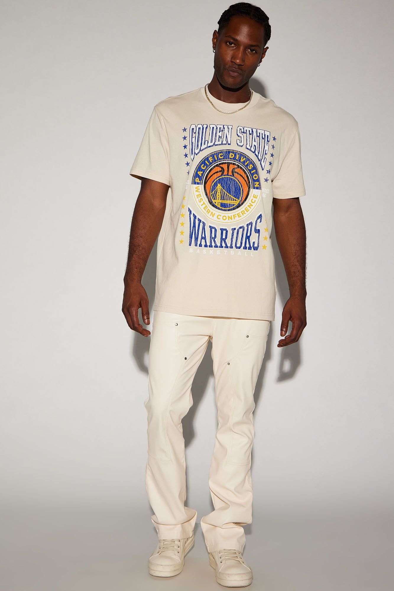 Warriors Crossover Short Sleeve Tee - Cream sold by Fashion Nova product image thumbnail 3
