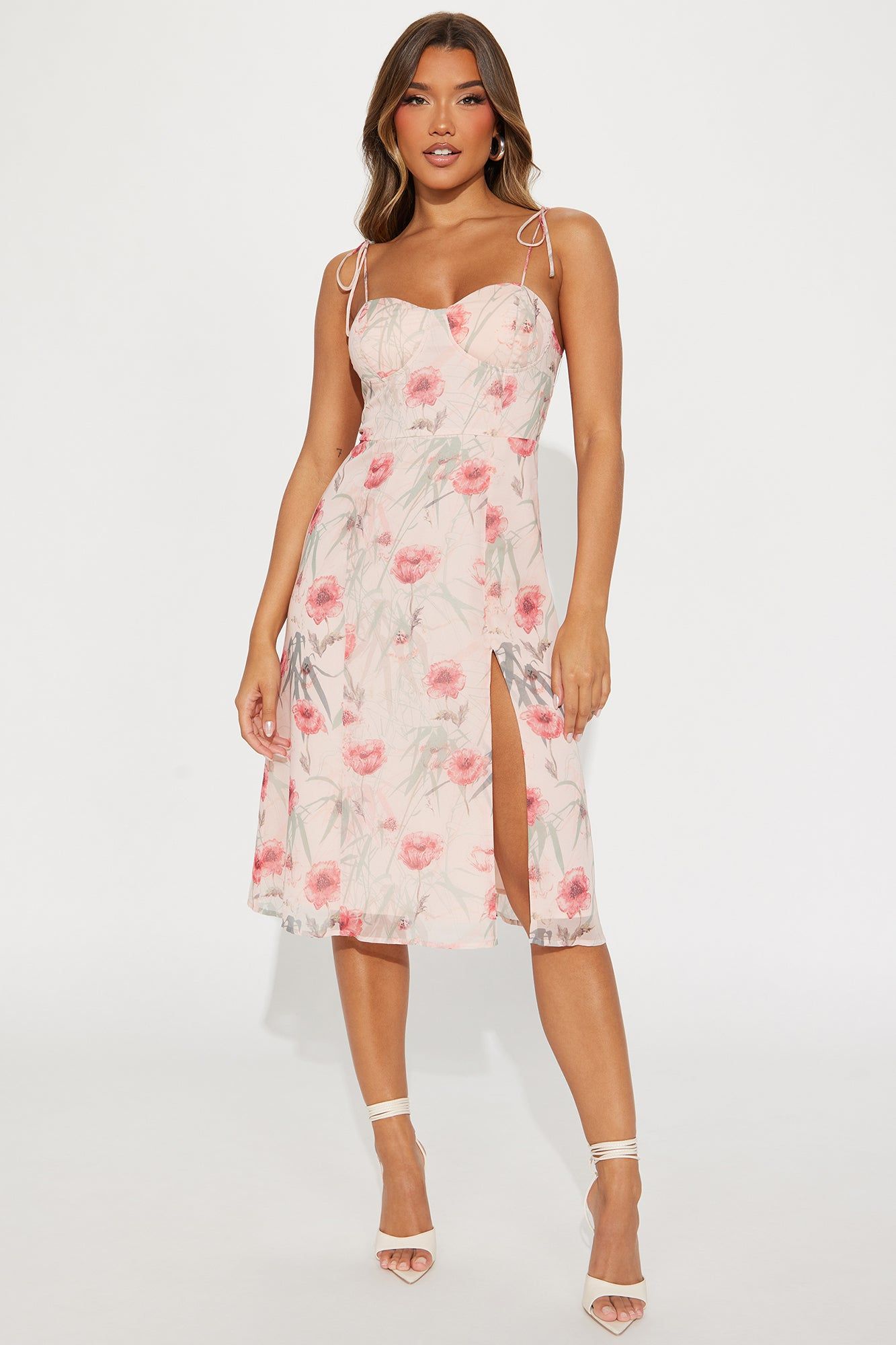 Claire Chiffon Midi Dress - Pink sold by Fashion Nova