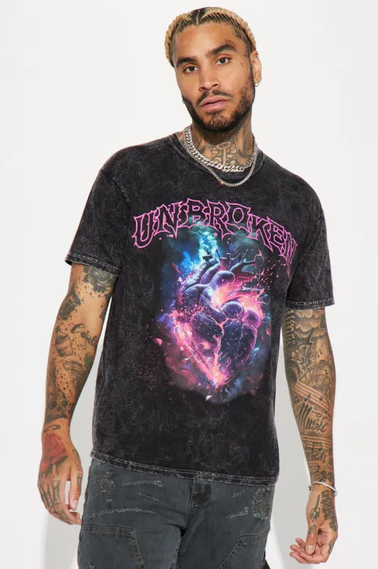 Unbroken Short Sleeve Tee - Black sold by Fashion Nova