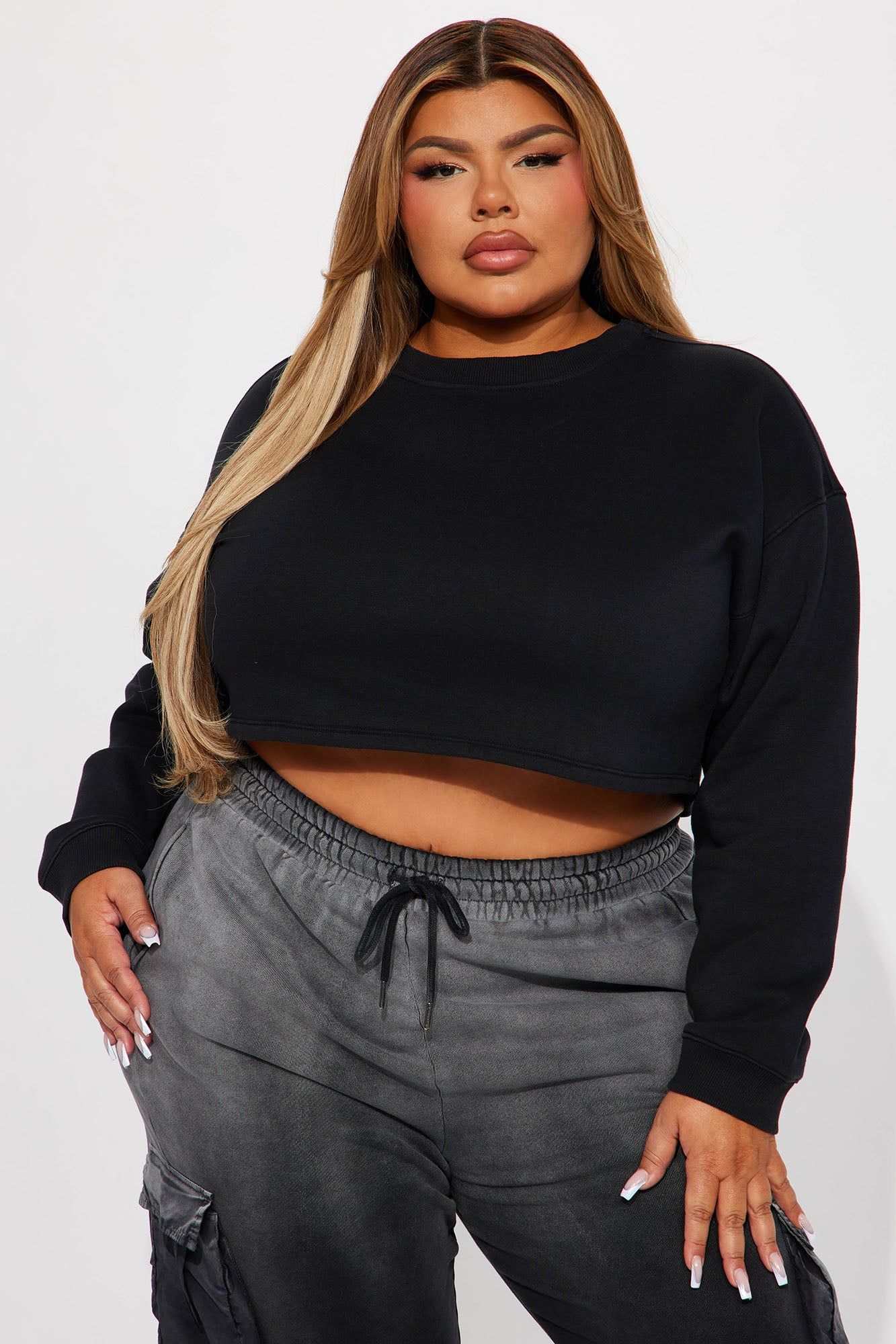 Adore You Pullover Crew Neck - Black sold by Fashion Nova product image thumbnail 4