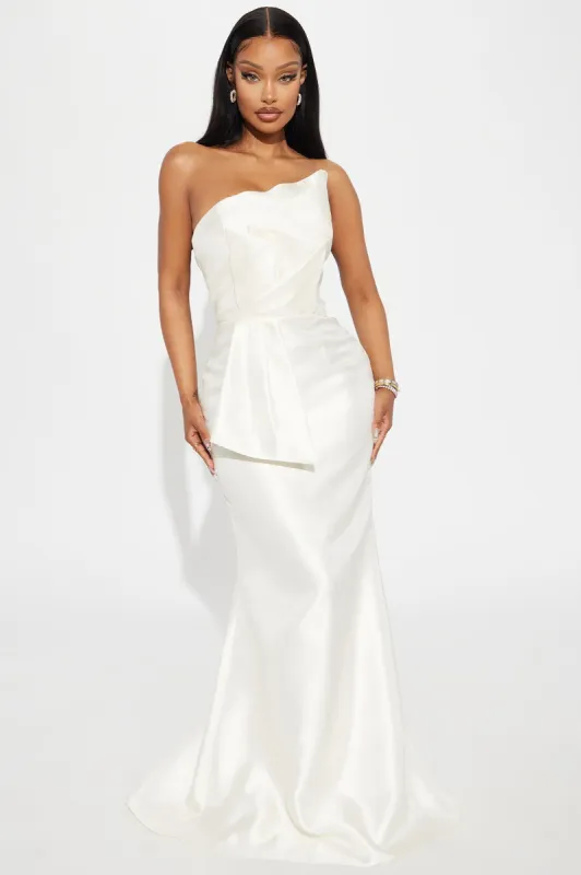 Penny Strapless Gown - Ivory sold by Fashion Nova