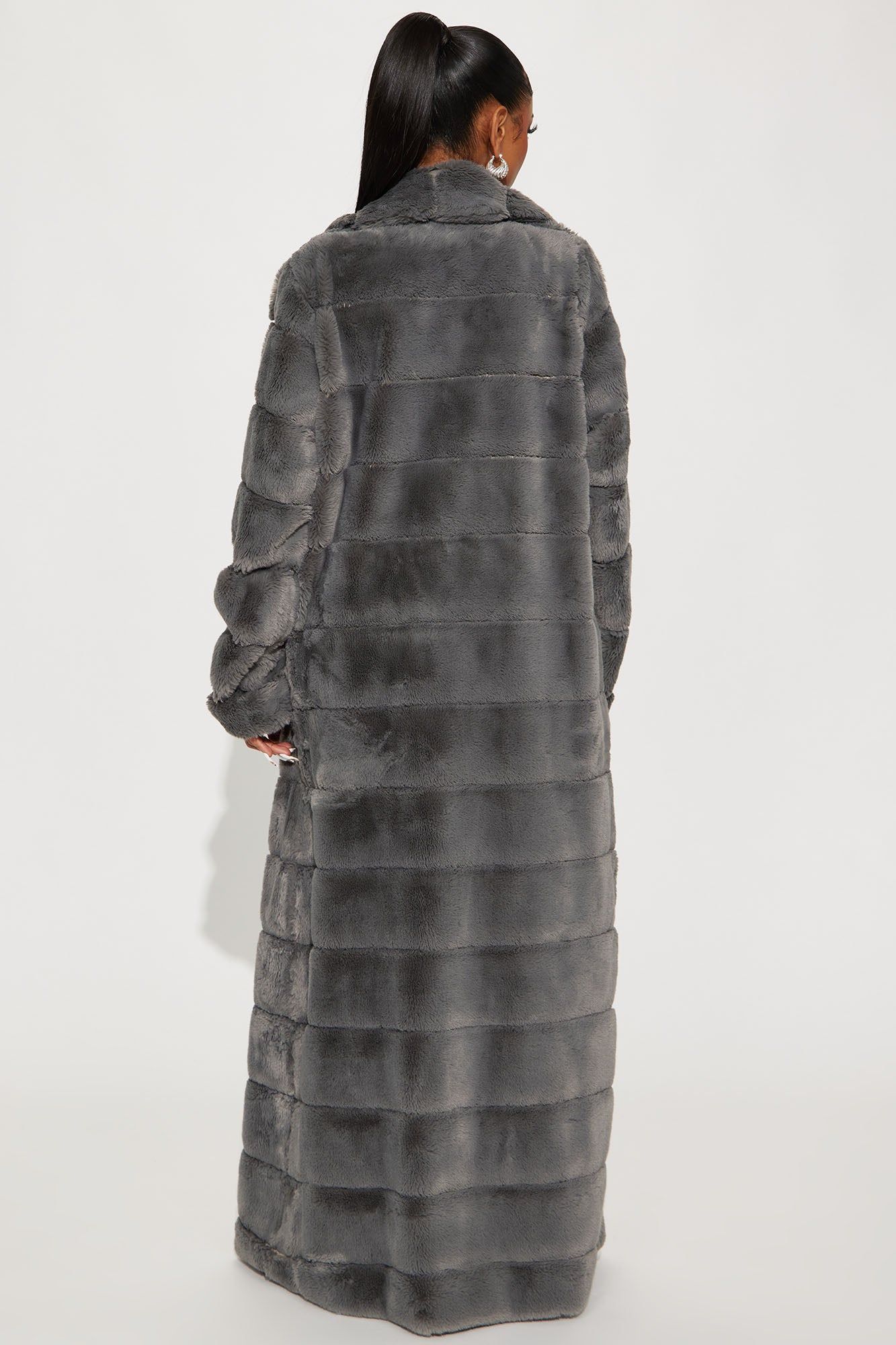 Chic In The City Faux Fur Coat - Grey sold by Fashion Nova product image thumbnail 3