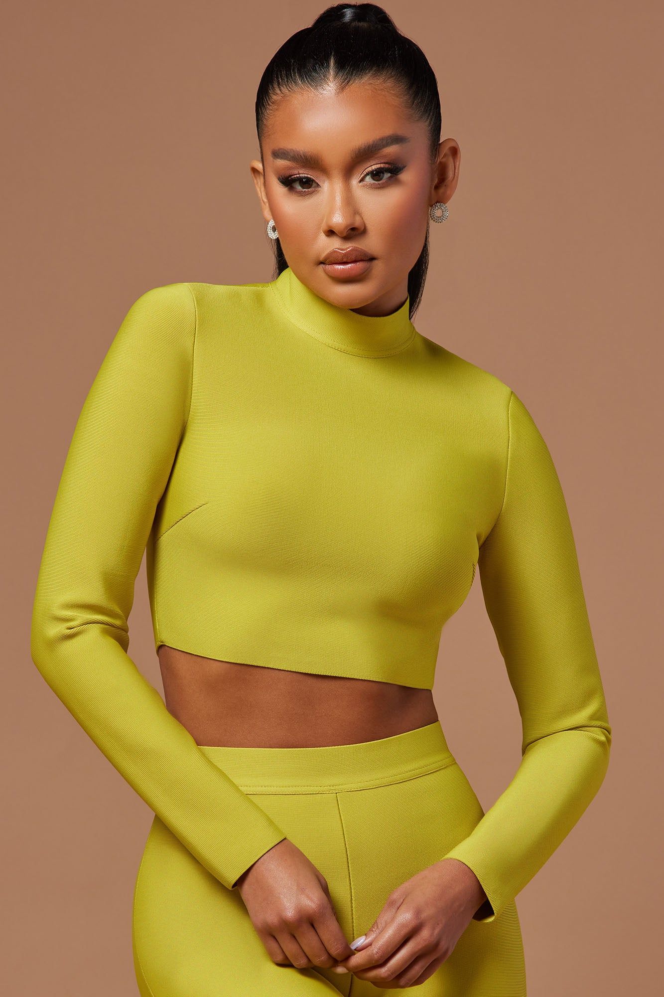 Avah Bandage Crop Top - Chartreuse sold by Fashion Nova