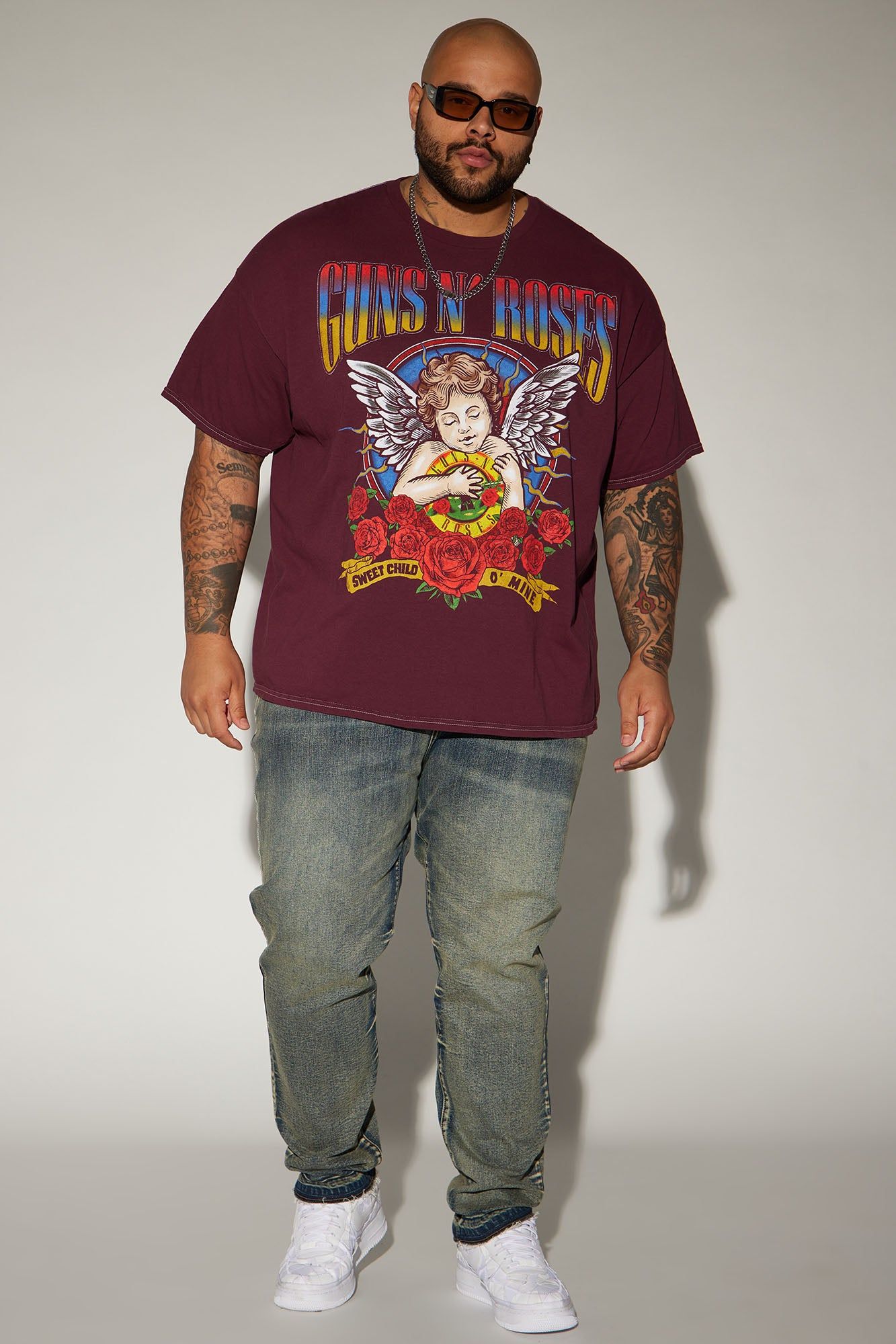 Guns N Roses Sweet Child O' Mine Short Sleeve Tee - Burgundy sold by Fashion Nova product image thumbnail 5