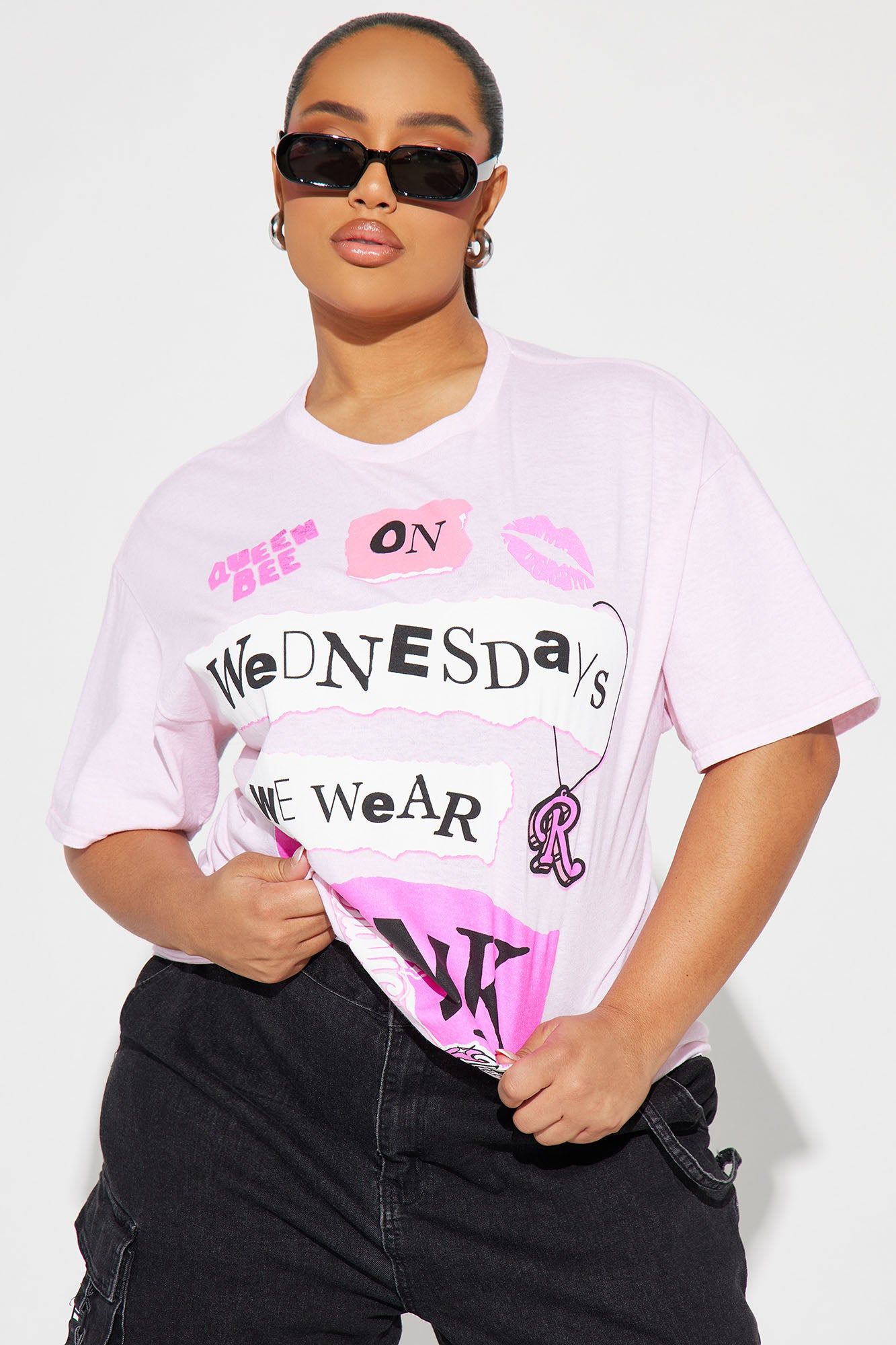 On Wednesdays We Wear Pink Tee - Pink sold by Fashion Nova product image thumbnail 4
