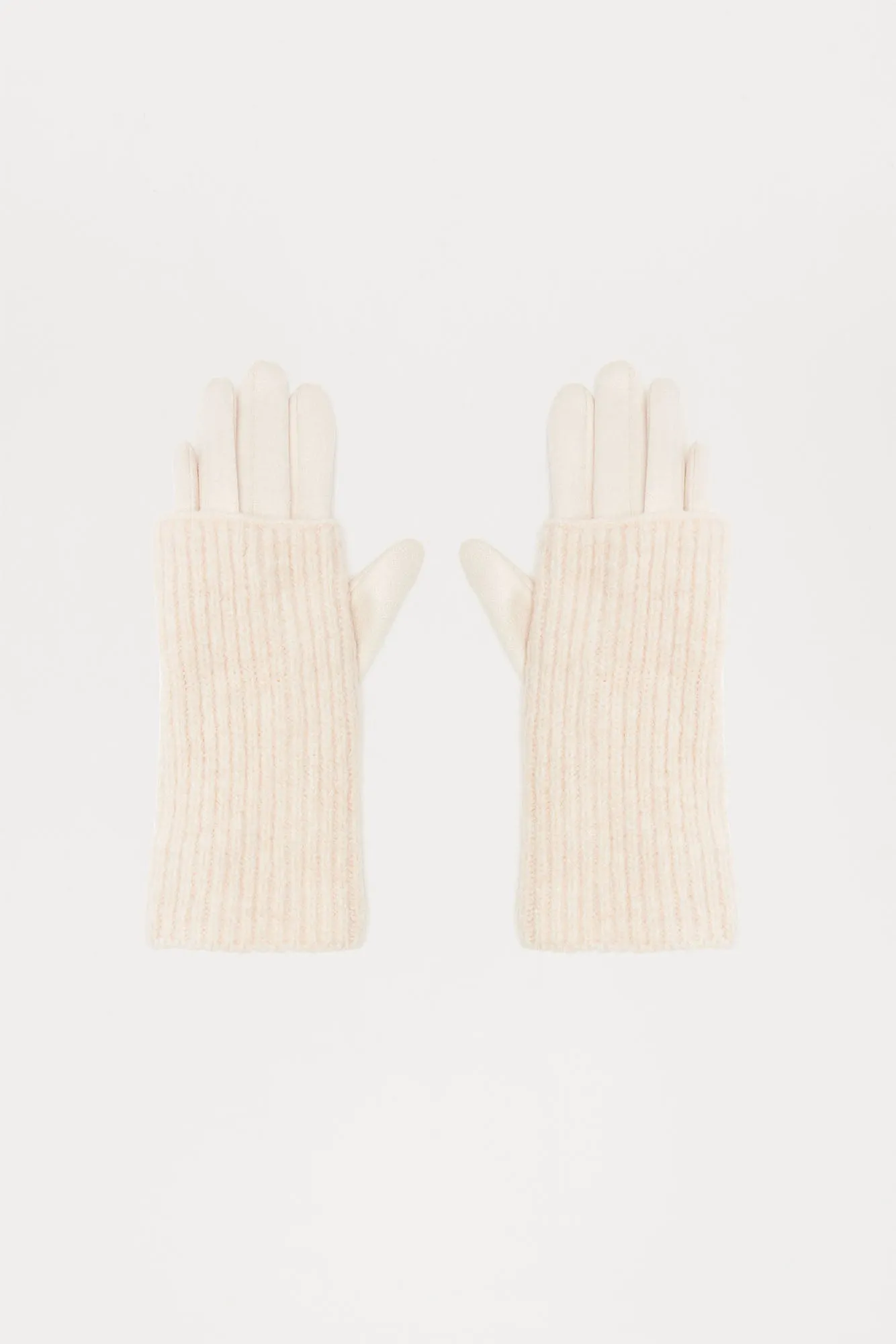 Cozy Two In One Gloves - Ivory sold by Fashion Nova
