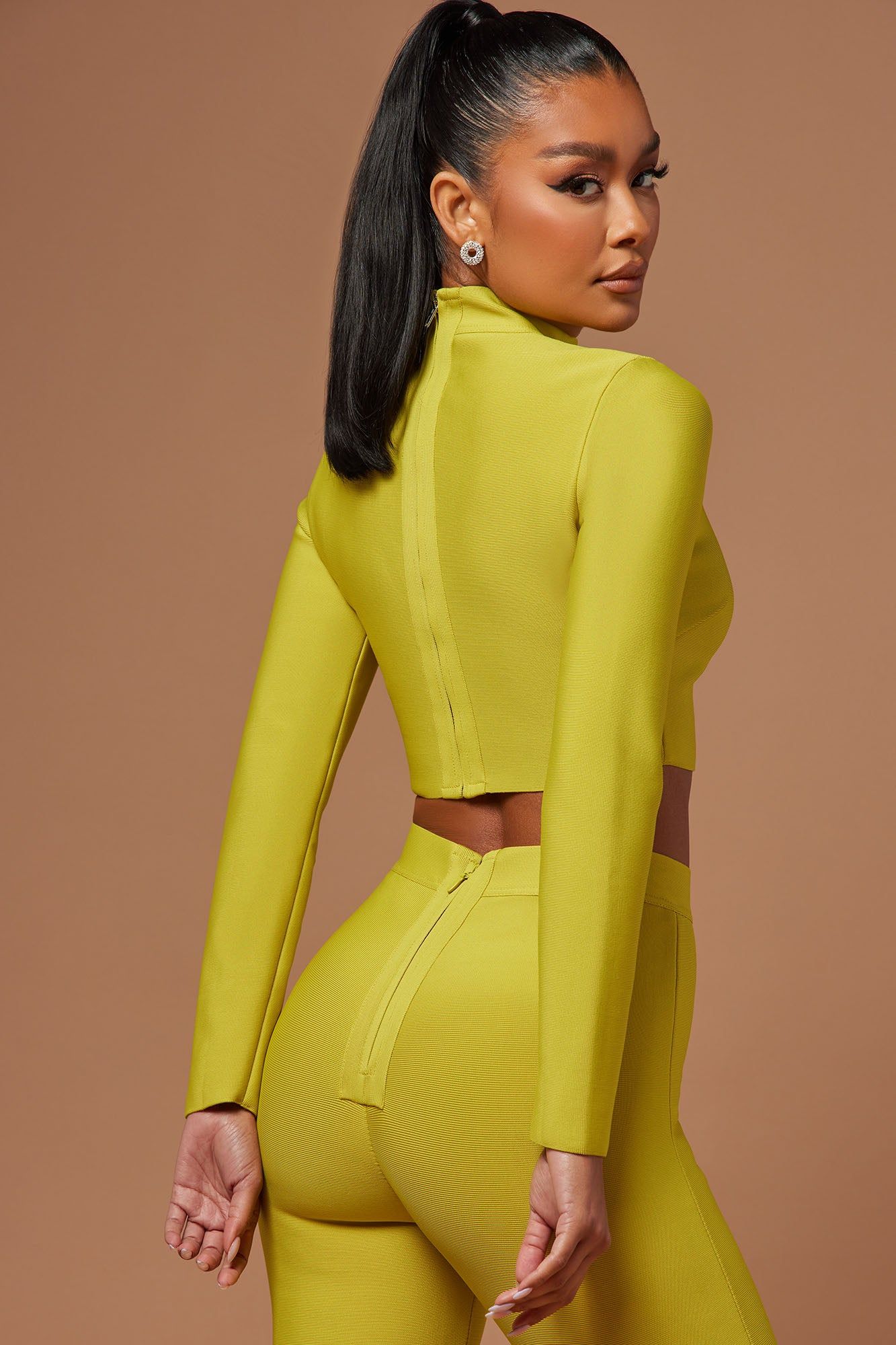 Avah Bandage Crop Top - Chartreuse sold by Fashion Nova product image thumbnail 3