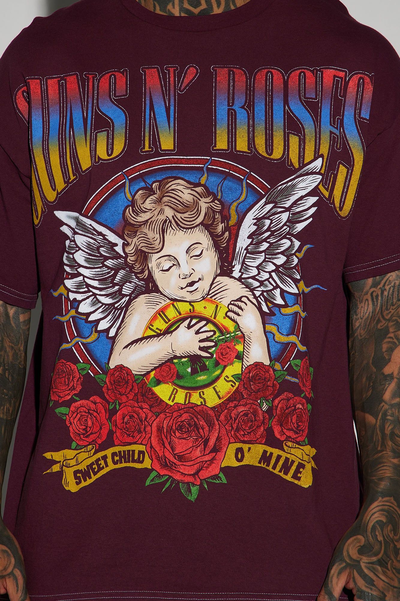 Guns N Roses Sweet Child O' Mine Short Sleeve Tee - Burgundy sold by Fashion Nova product image thumbnail 3