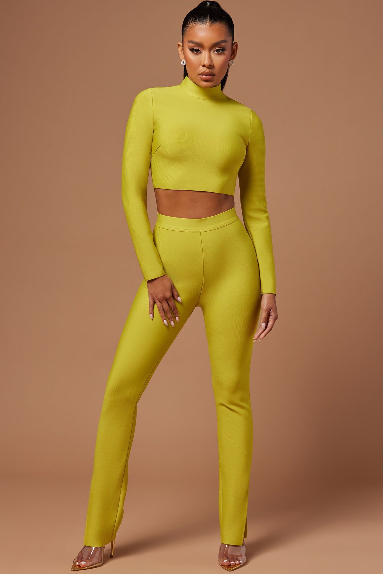 Avah Bandage Crop Top - Chartreuse sold by Fashion Nova product image thumbnail 2
