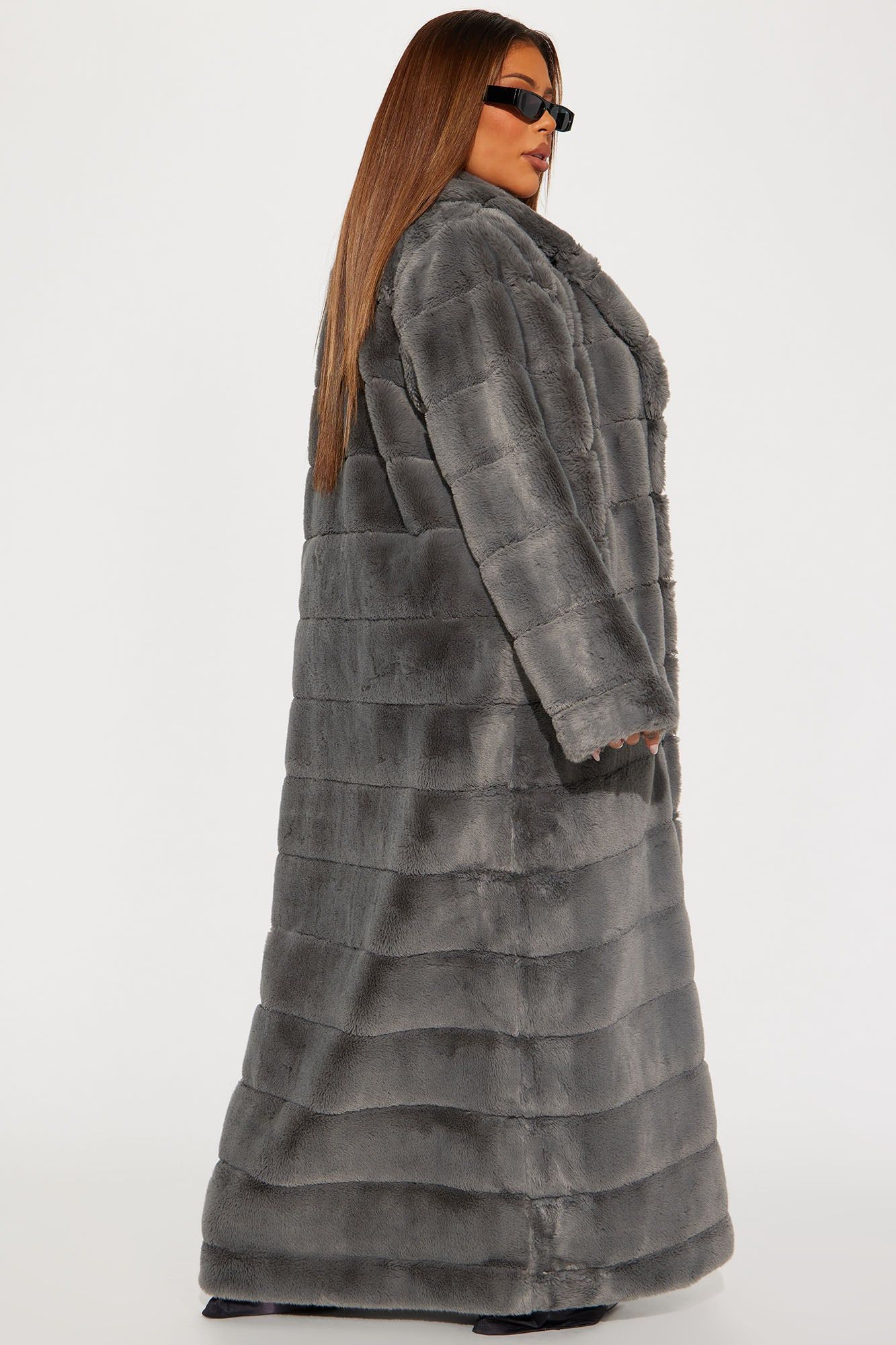 Chic In The City Faux Fur Coat - Grey sold by Fashion Nova product image thumbnail 6