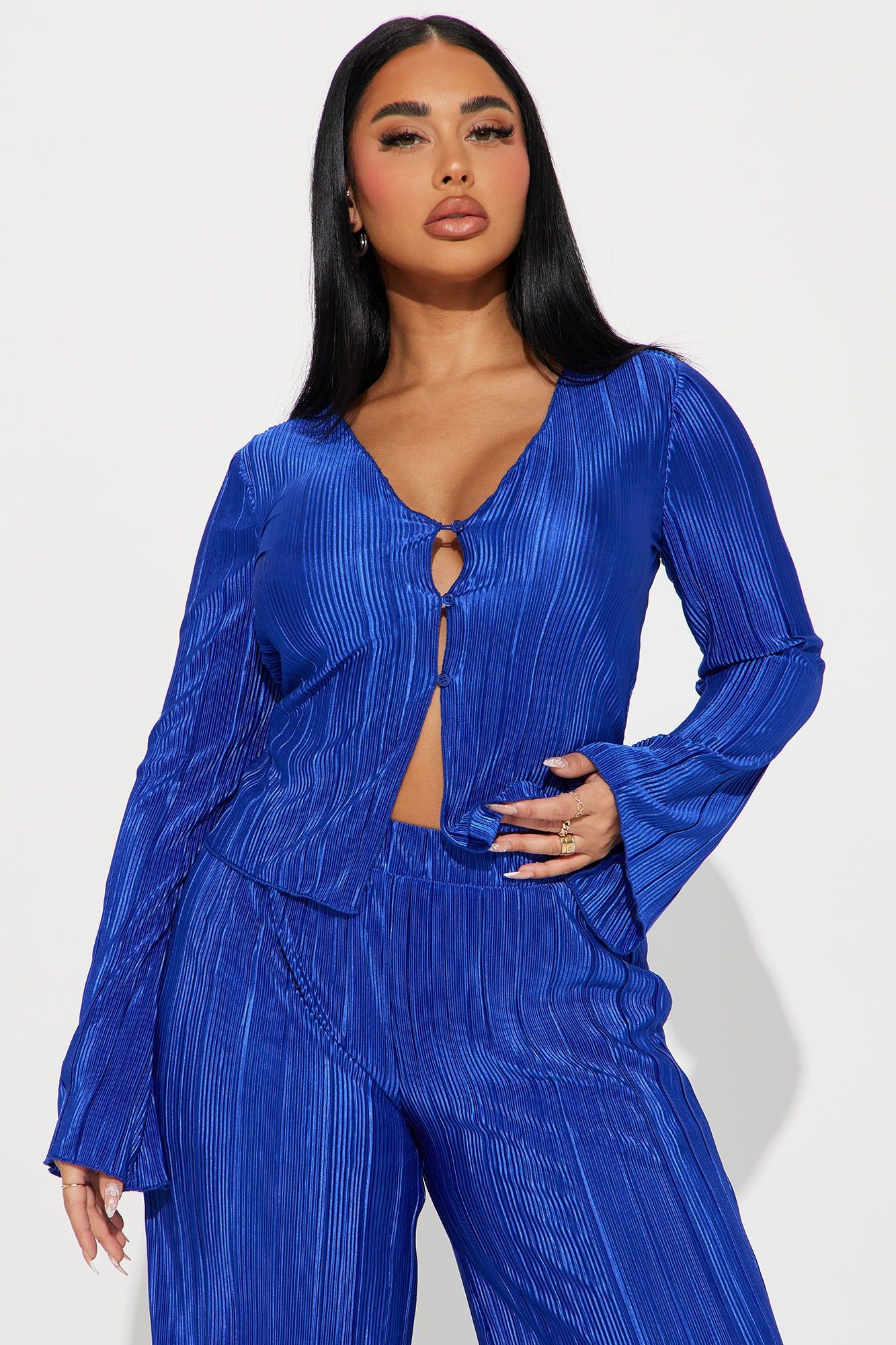 Tahlia Plisse Pant Set - CobaltBlue sold by Fashion Nova product image thumbnail 2