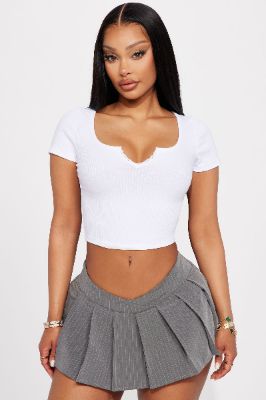 Sheyenne Ribbed Top - White sold by Fashion Nova