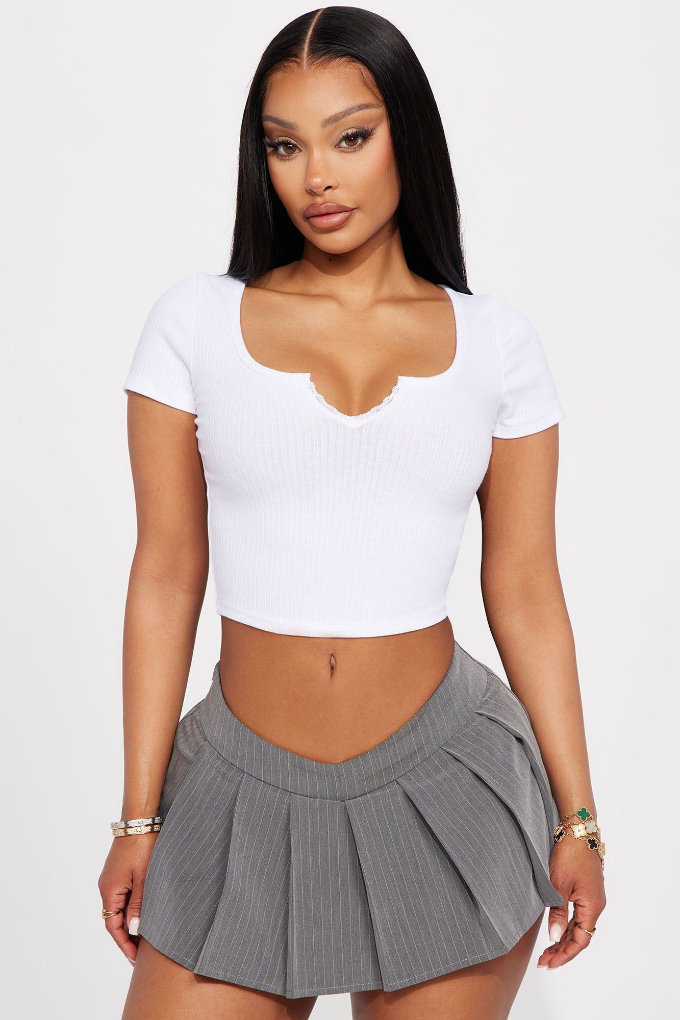 Sheyenne Ribbed Top - White sold by Fashion Nova