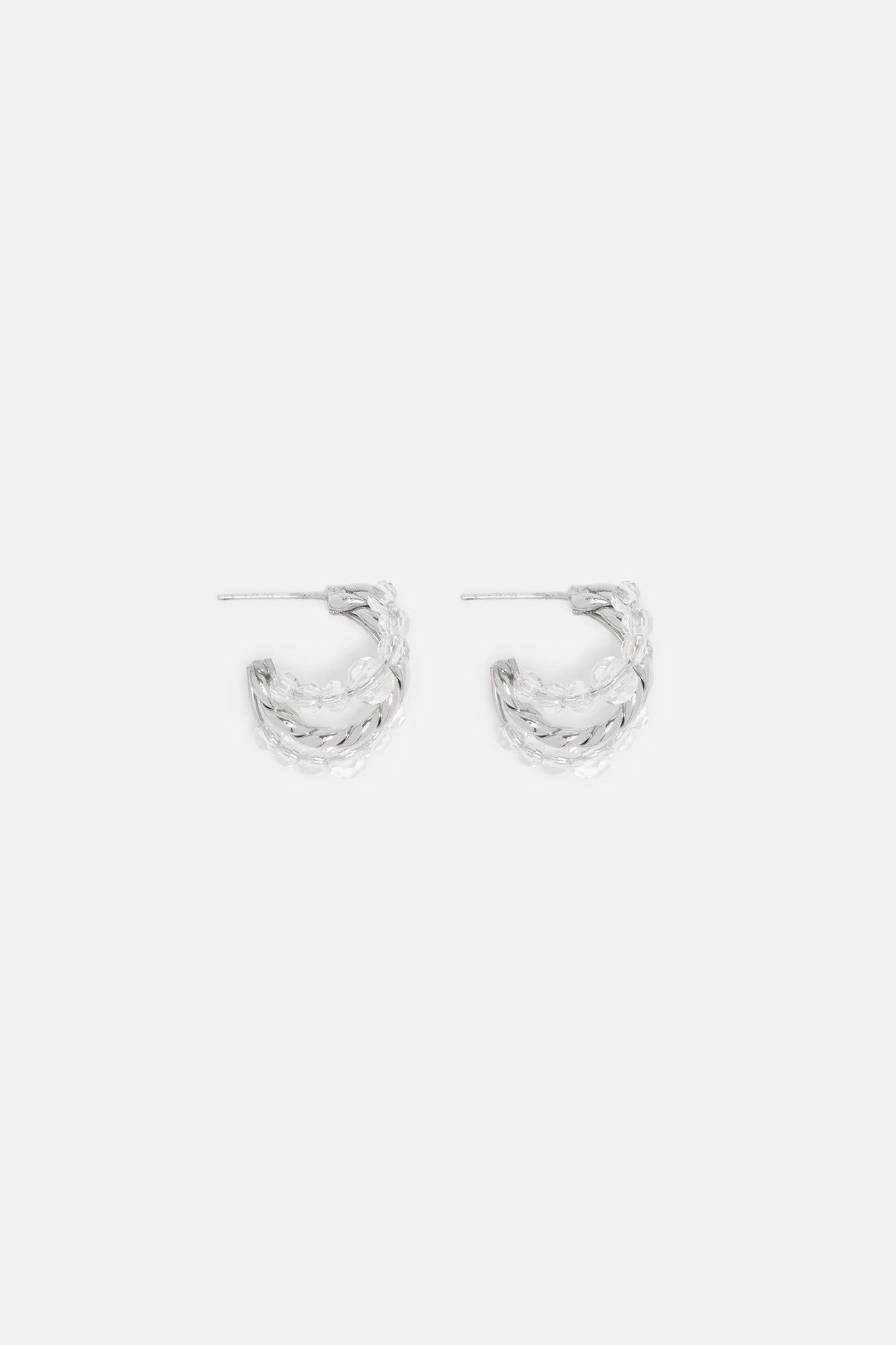 Driven By Beauty Hoop Earrings - Silver sold by Fashion Nova product image thumbnail 3