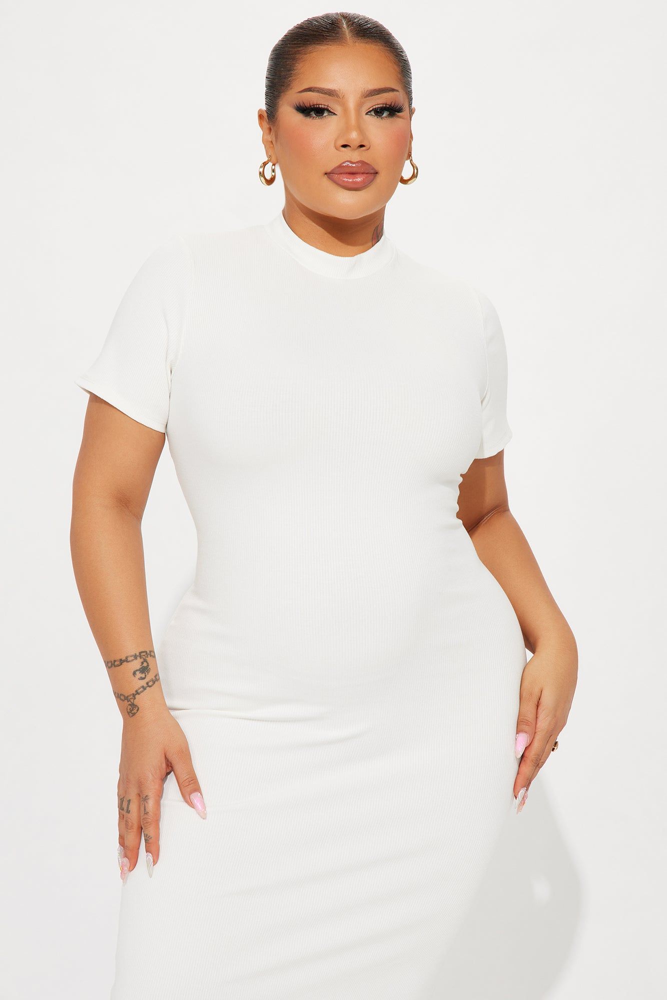 Cora Snatched Maxi Dress - Off White sold by Fashion Nova product image thumbnail 5