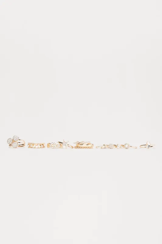 Miss Avery 12 Piece Ring Set - Gold sold by Fashion Nova