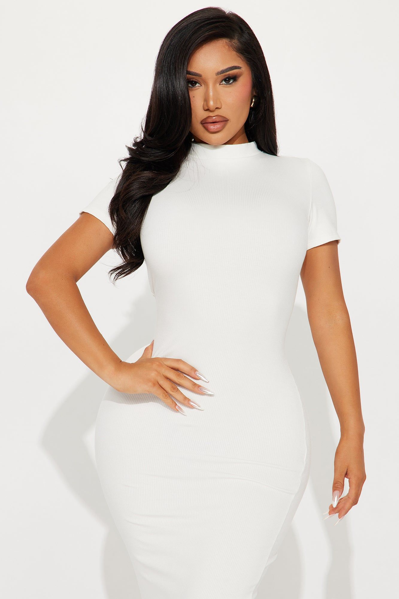 Cora Snatched Maxi Dress - Off White sold by Fashion Nova product image thumbnail 2