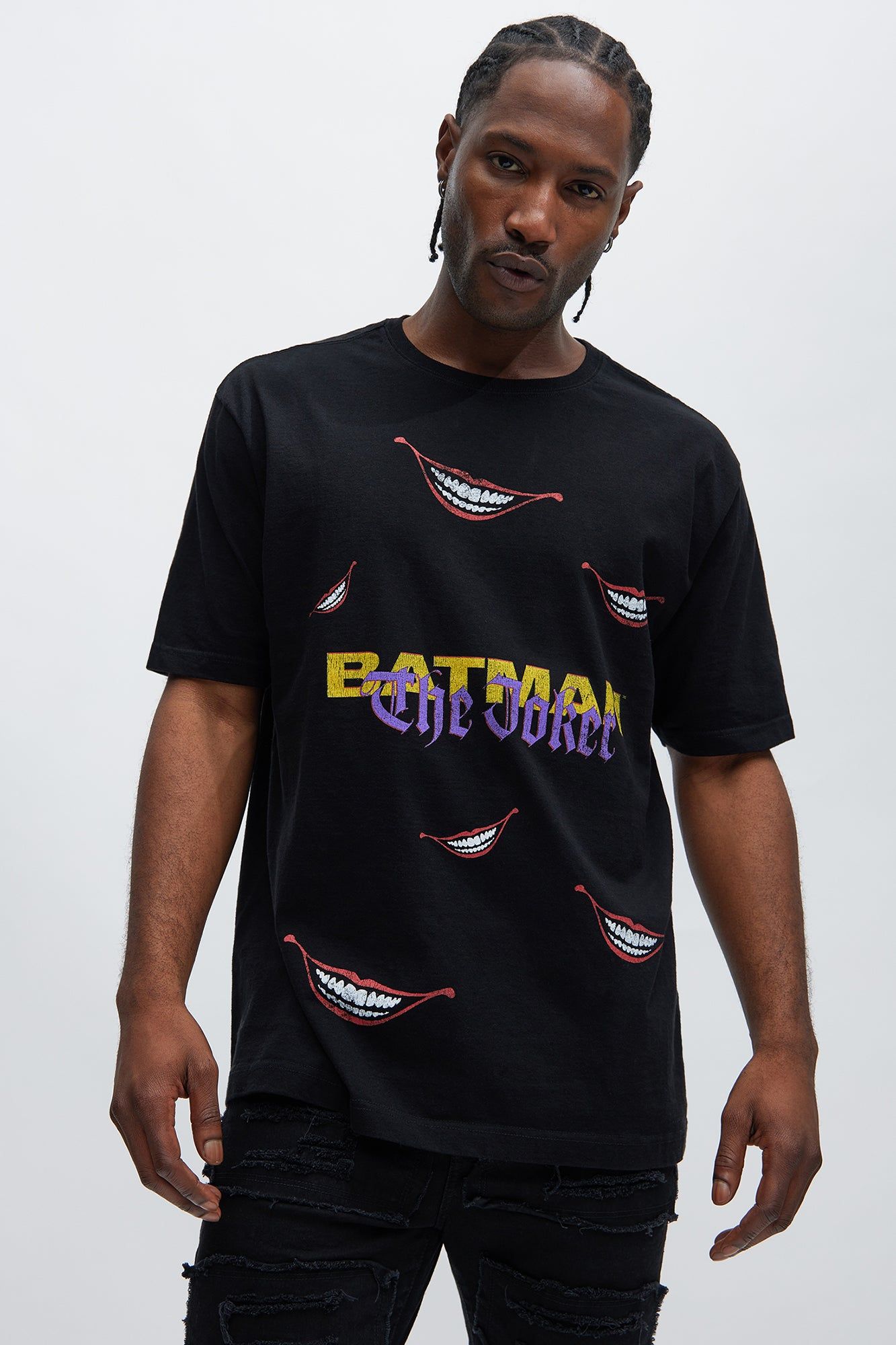 Batman The Joker Short Sleeve Tee - Black sold by Fashion Nova