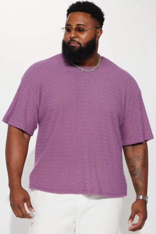 Feeling Fly Short Sleeve Crew Tee - Purple sold by Fashion Nova