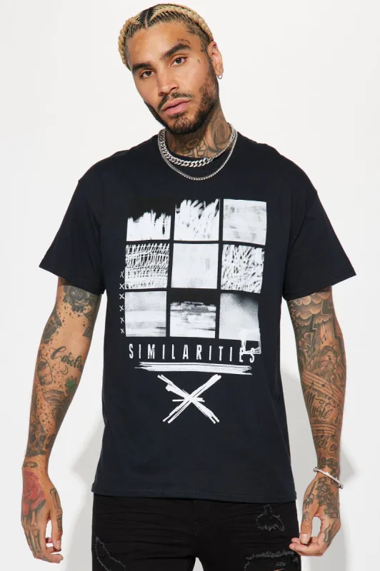 Similarities Short Sleeve Tee - Black sold by Fashion Nova