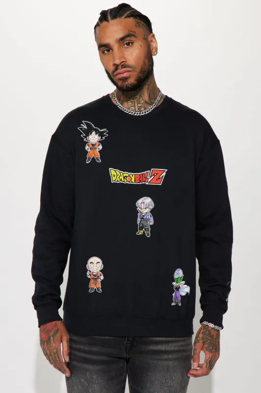 Dragon Ball Z Chibi Crew Neck Sweater - Black sold by Fashion Nova
