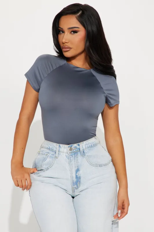 Most Popular Body Hugging Tee - Charcoal sold by Fashion Nova