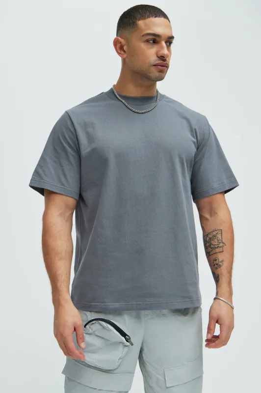 Oversized Heavyweight Short Sleeve Tee - Charcoal sold by Fashion Nova