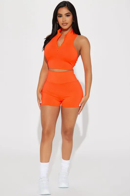 Hiking Date Lounge Short Set - Orange sold by Fashion Nova