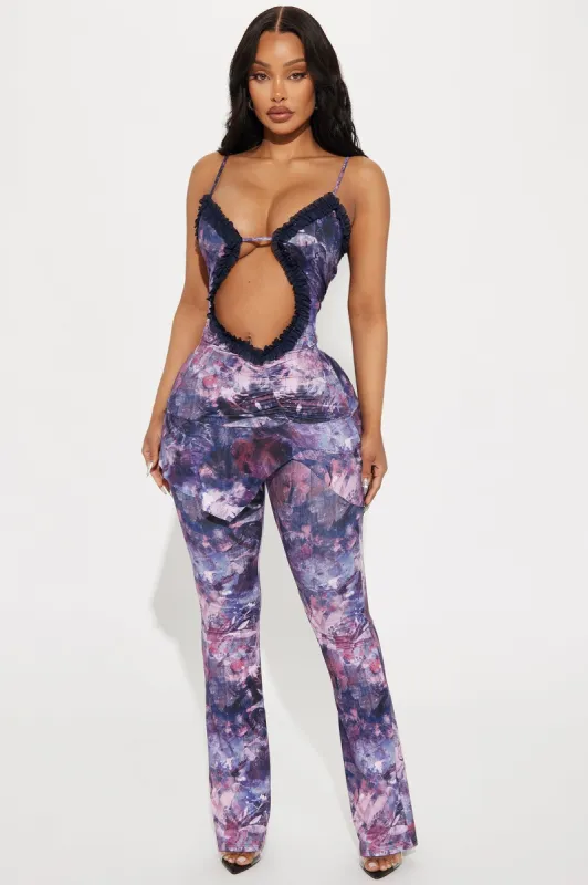Extra Fine Pant Set - Purple/combo sold by Fashion Nova