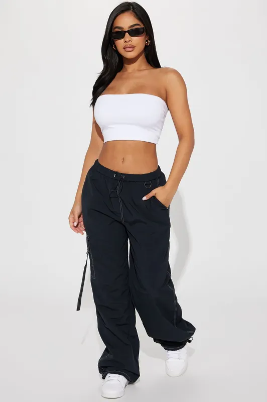 No Interruptions Cargo Parachute Pant - Black made by Fashion Nova