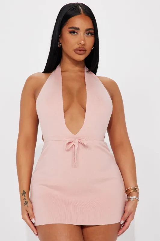 Blessing U Knitted Mini Dress - Pink sold by Fashion Nova