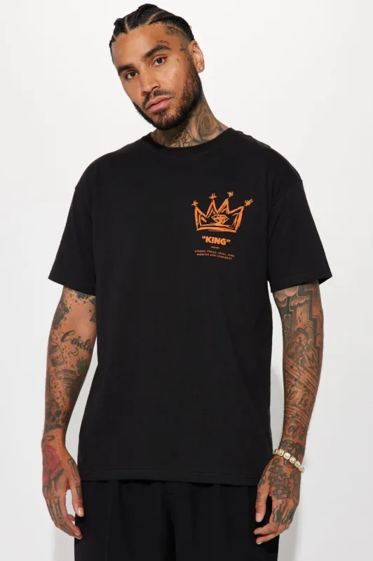 King Definition Short Sleeve Tee - Black sold by Fashion Nova
