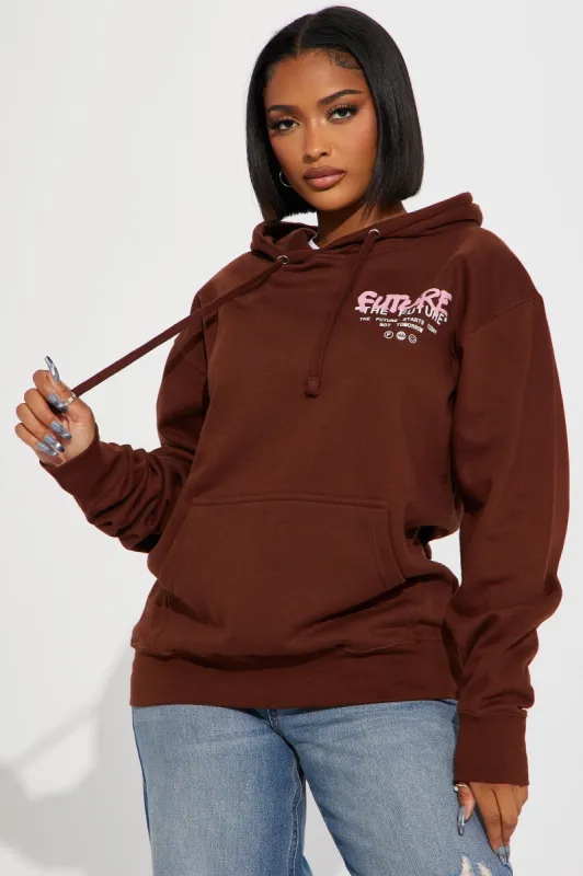 The Future Is Bright Hoodie - Brown sold by Fashion Nova