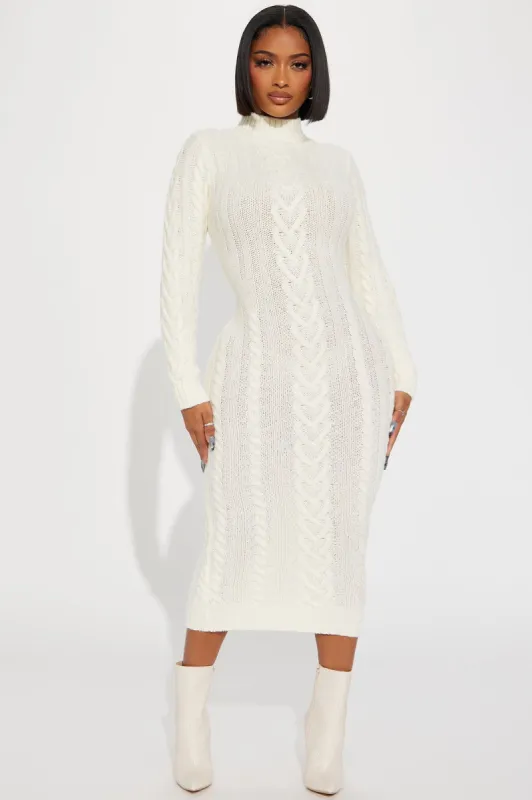 Lisa Sweater Maxi Dress - Cream sold by Fashion Nova